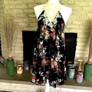 UMGEE HALTER DRESS WITH CUTOUTS AND TIE BACK